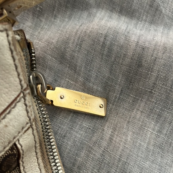 Gucci Beige/Off White GG Canvas and Leather Glam Hobo - Picture 4 of 10